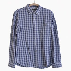 J.Crew Blue Gingham Button Down Shirt Men’s Size L Classic Heritage Style